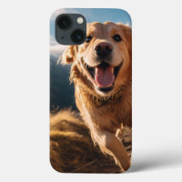 Happy Golden Retriever Running