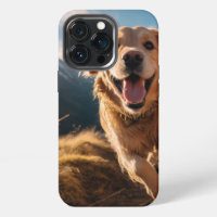 Happy Golden Retriever Running