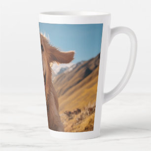 Happy Golden Retriever Running Latte Mug