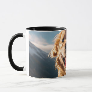 Happy Golden Retriever Running Mug
