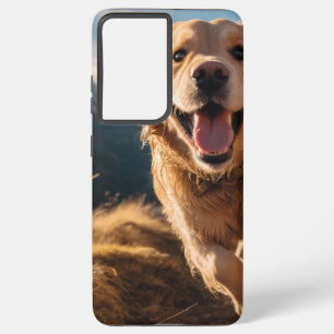 Happy Golden Retriever Running Samsung Galaxy Case
