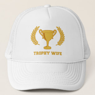 Happy Golden Trophy Wife Trucker Hat