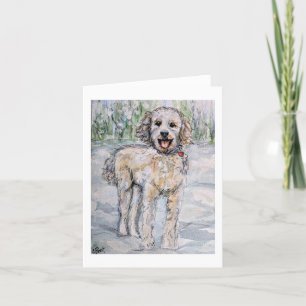 Happy Goldendoodle Greetings Card
