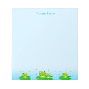 Happy Good Luck Frogs Simple Notepad