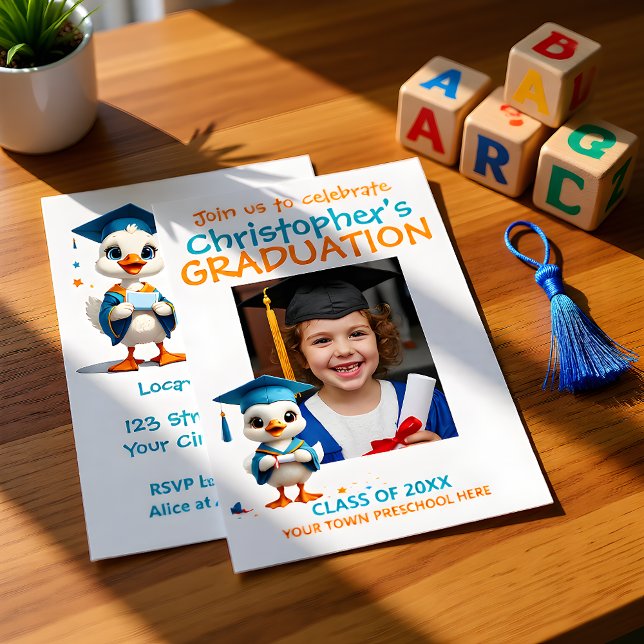Happy Goose Preschool Graduation Invitation (Creator Uploaded)