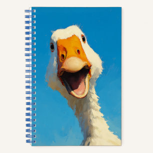 Happy Goose Under Blue Sky Notebook