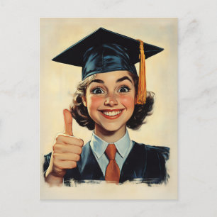 Happy Graduate Giving a Thumbs-Up  Postcard