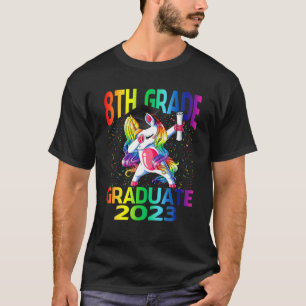 Happy Graduation 8Th Grade Graduate 2023 Unicorn T-Shirt
