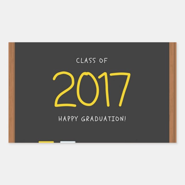 Happy Graduation class 2017! Rectangular Sticker (Front)