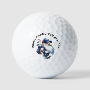 Happy Grand-Father's Day Golf Gnome Golf Balls