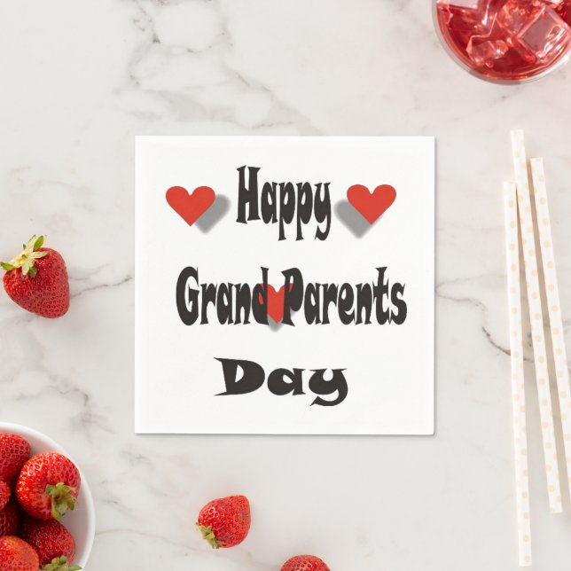Happy Grand Parents Day Napkin (Insitu)