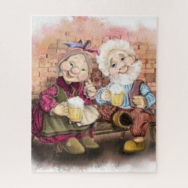 Happy Grandmother and Grandfather Puzzle (Vertical)