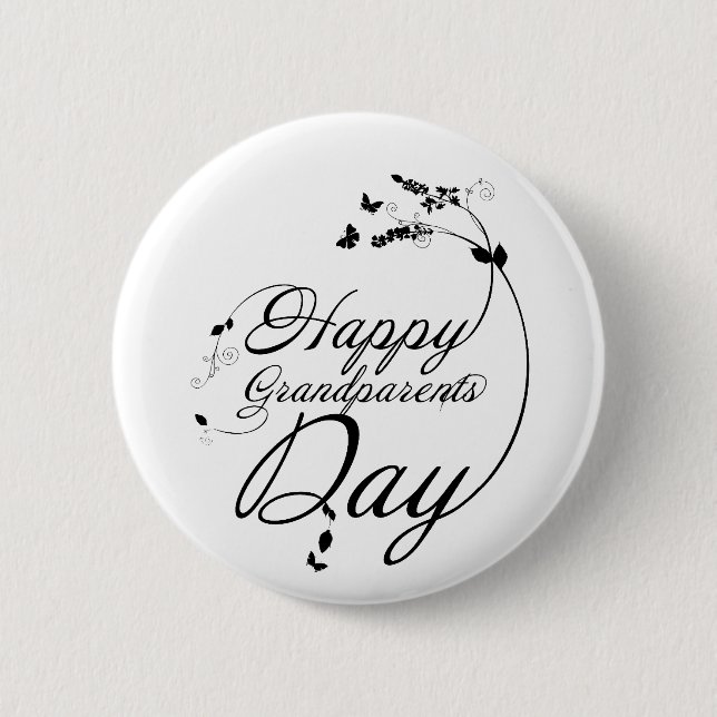 Happy grandparents day 6 cm round badge (Front)
