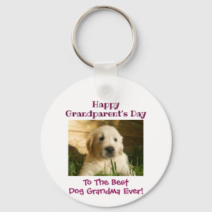 Happy Grandparent's Day Best Dog Grandmother Photo Key Ring