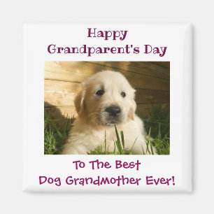 Happy Grandparent's Day Best Dog Grandmother Photo Magnet