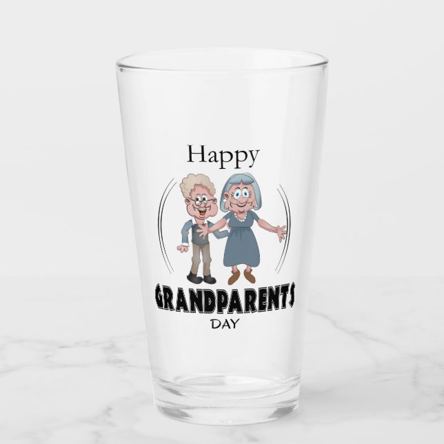 Happy Grandparents Day Glass (Front)