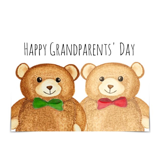 "Happy Grandparents' Day" Grandparent Bears Card (Creator Uploaded)