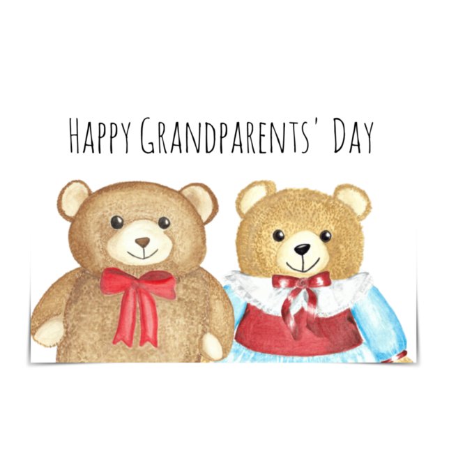 "Happy Grandparents' Day" Oma and Opa Bear Card (Creator Uploaded)