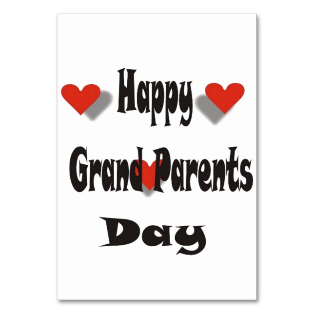 Happy GrandParents Day Table Number (Front)