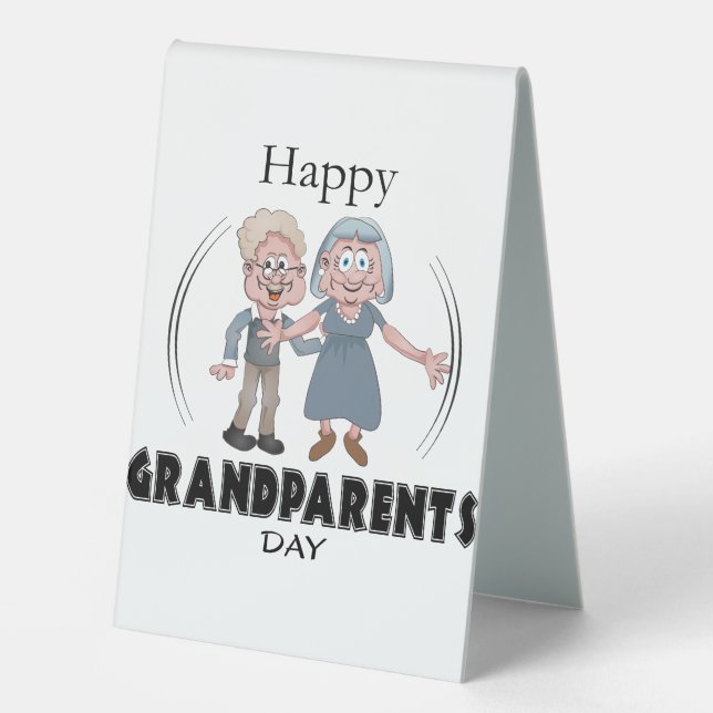 Happy Grandparents Day Table Tent Sign (Front)