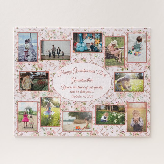 Happy Grandparents' Day We Love You Grandmother Jigsaw Puzzle (Horizontal)