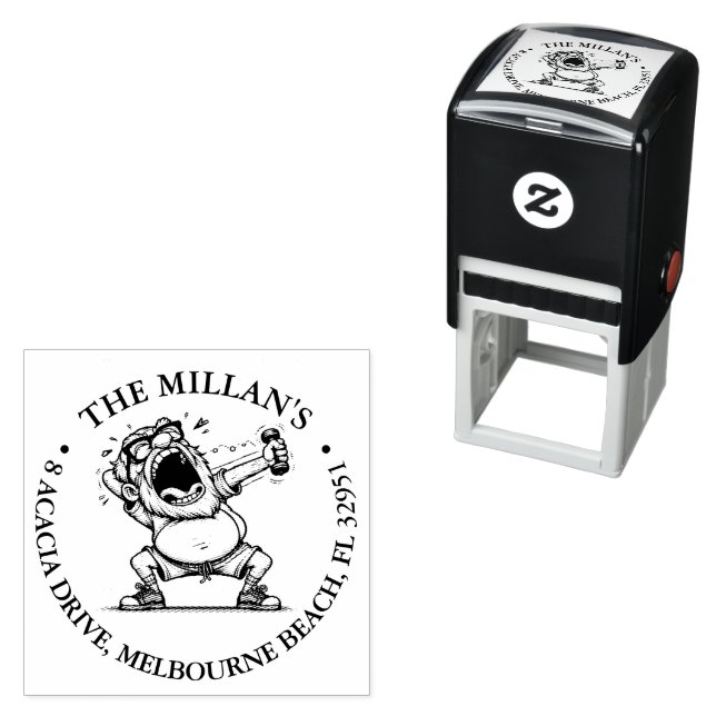 Happy Grandpa's Fitness theme Self-inking Stamp (In Situ)