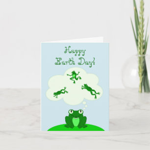 Happy Green Earth Day with Leap-Dreaming Frog! Card
