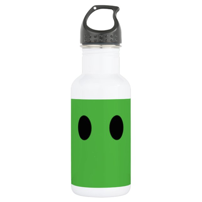 Happy green face 532 ml water bottle (Front)