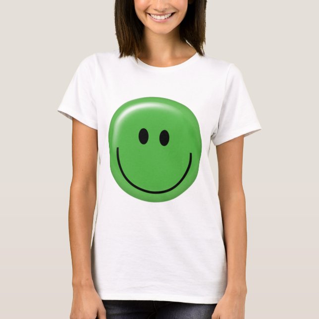 Happy green face T-Shirt (Front)