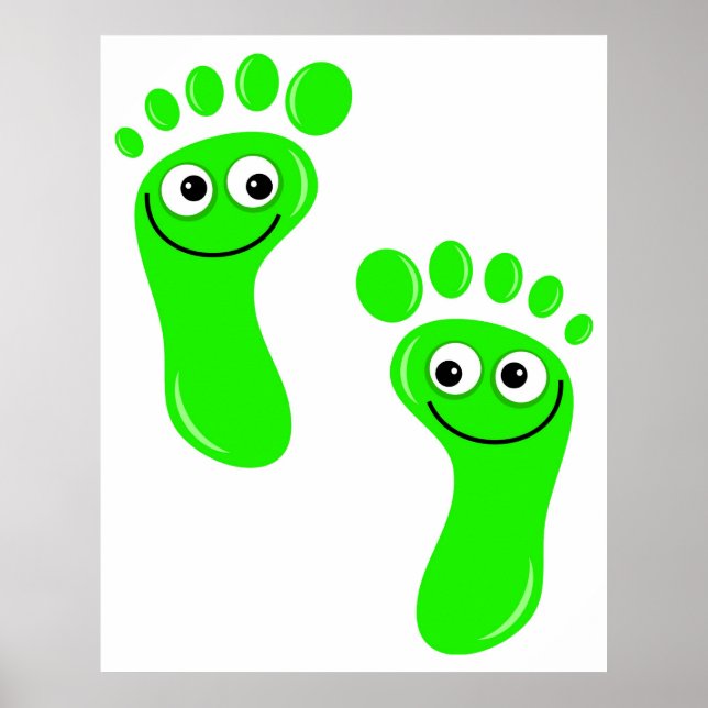 Happy Green Feet Poster (Front)