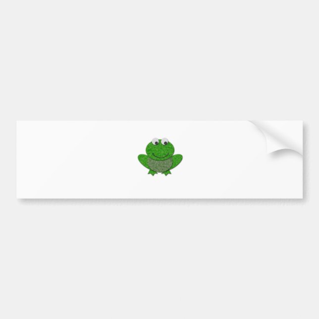 Happy Green Frog Bumper Sticker (Front)
