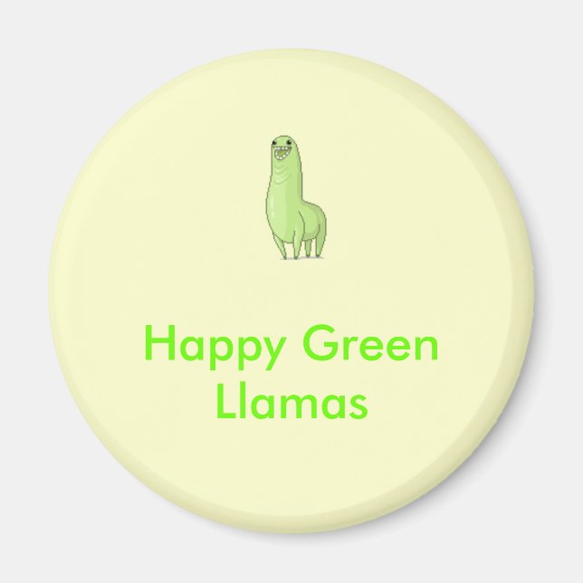 happy green llamas Magnet (Front)