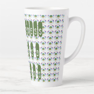 Happy greetings for you theme happyness latte mug