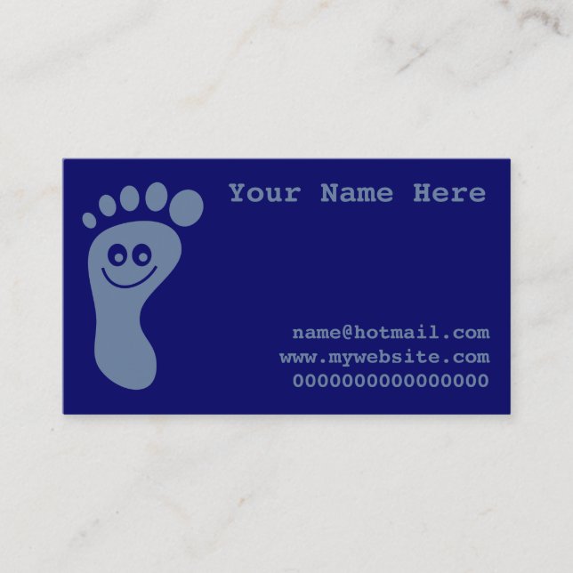 Happy Grey Foot Business Card (Front)