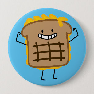 Happy Grilled Cheese Sandwich 10 Cm Round Badge