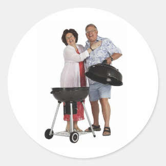 Happy Grilling Classic Round Sticker