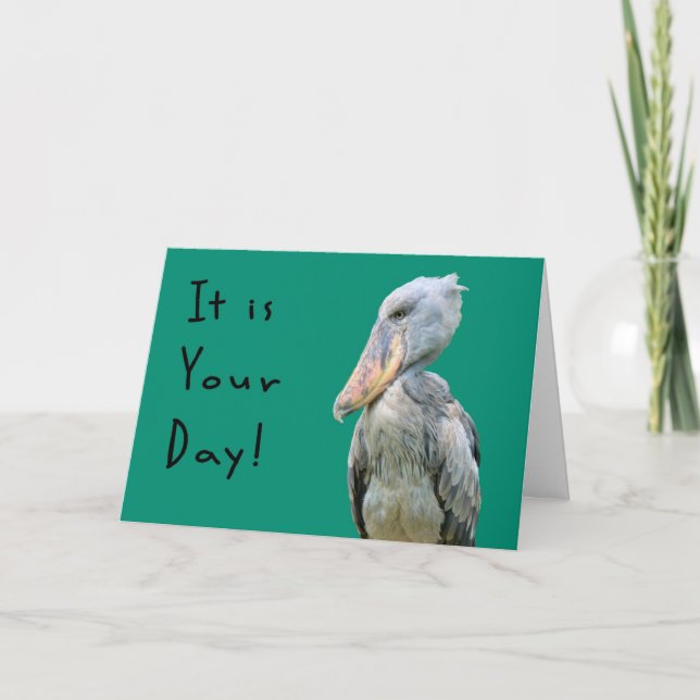 Happy Grouch Day Card with Grouchy Bird (Front)
