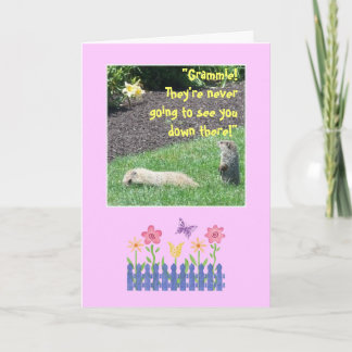 Happy Groundhog Birthday Grandma! Card