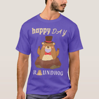 Happy Groundhog Day 2021 Face Mask Funny Gift   1  T-Shirt