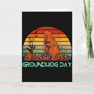 Happy Groundhog Day 2023 Lovers Costume Funny Grou Card