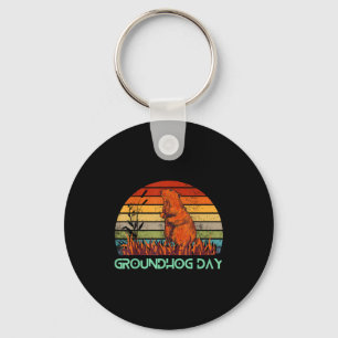 Happy Groundhog Day 2023 Lovers Costume Funny Grou Key Ring