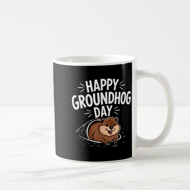Happy Groundhog Day 2025 _1  Coffee Mug (Right)