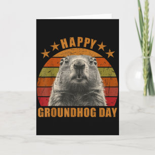 Happy Groundhog Day 2025 Decorations Humourous Ret Card