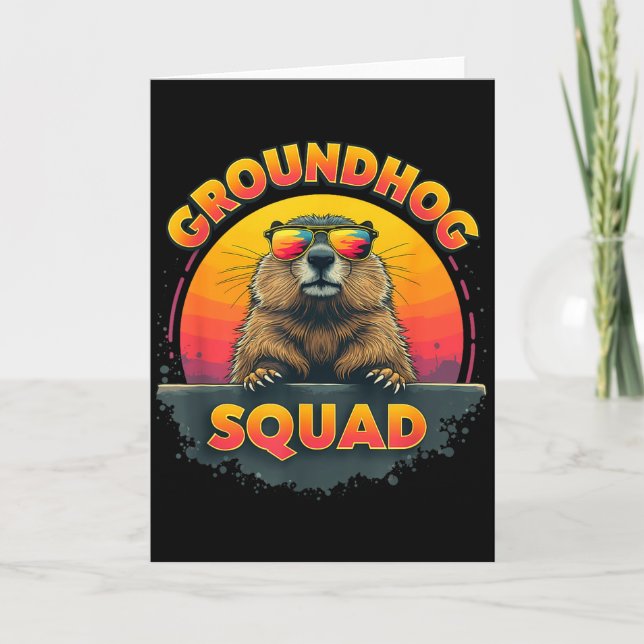 Happy Groundhog Day 2025 - Fun Groundhog Squad App Card (Front)