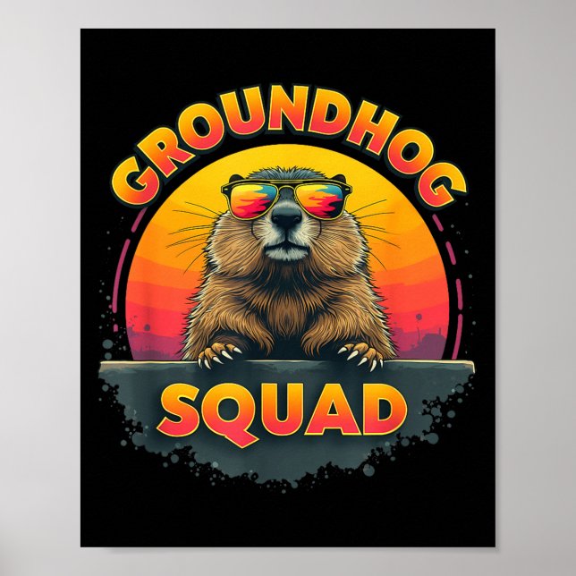Happy Groundhog Day 2025 - Fun Groundhog Squad App Poster (Front)