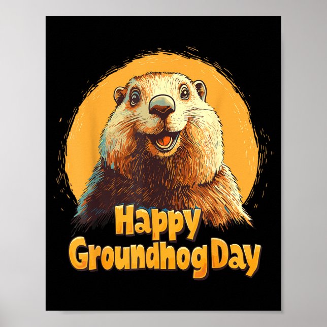 Happy Groundhog Day 2025 Funny Groundhog Day Decor (Front)