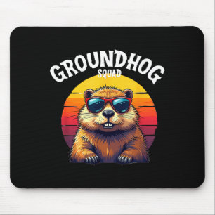 Happy Groundhog Day 2025 Funny Groundhog Squad _3 Mouse Pad