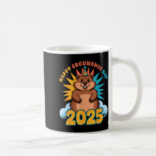 Happy Groundhog Day 2025 Kids Toddler Men Women Gi Coffee Mug