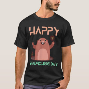 Happy Groundhog Day 2025 Lovers Costume Funny Grou T-Shirt