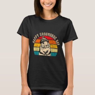 Happy Groundhog Day 2025 Woodchuck Vintage T-Shirt